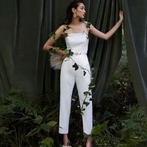 BHLDN Jill Jill Stuart Strapless Jumpsuit Ivory 6